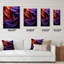 Horloge murale abstraite mauve «Mauve»-961068652
