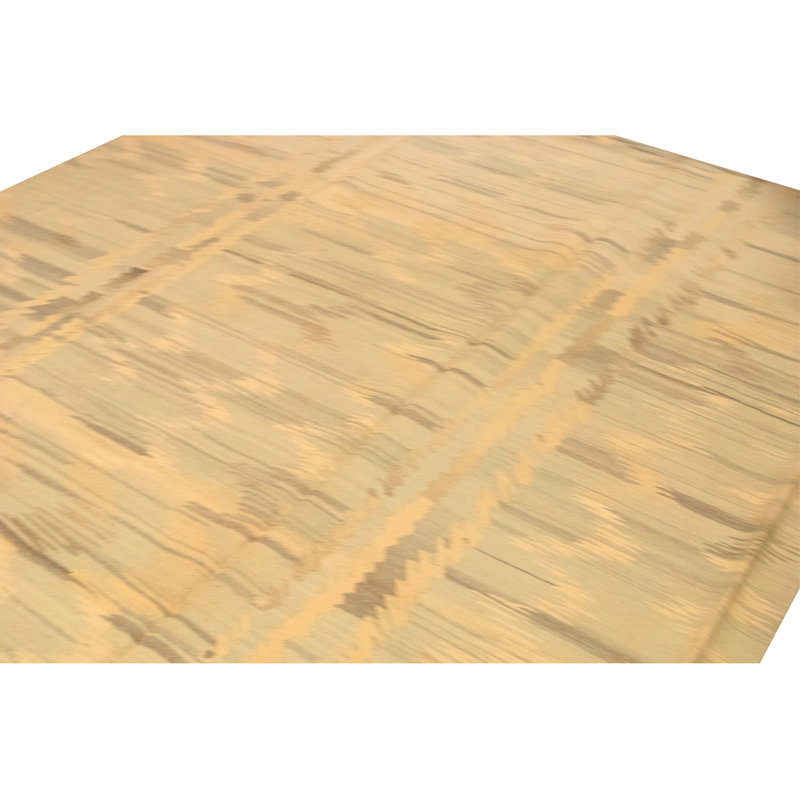 Tapis rectangulaire en laine à tissage plat