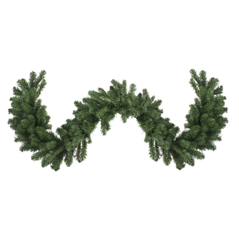 9 ft Green Artificial Pine Christmas Garland with Bendable Wire