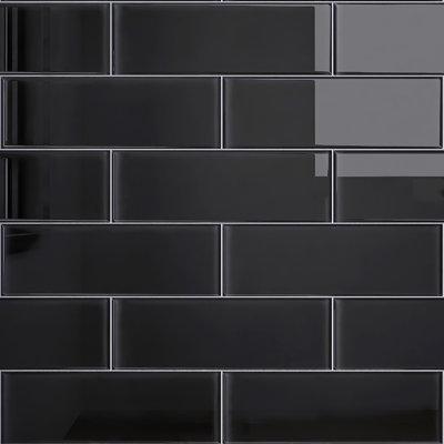 Crystile 4" x 12" Glass Mosaic Subway Tile