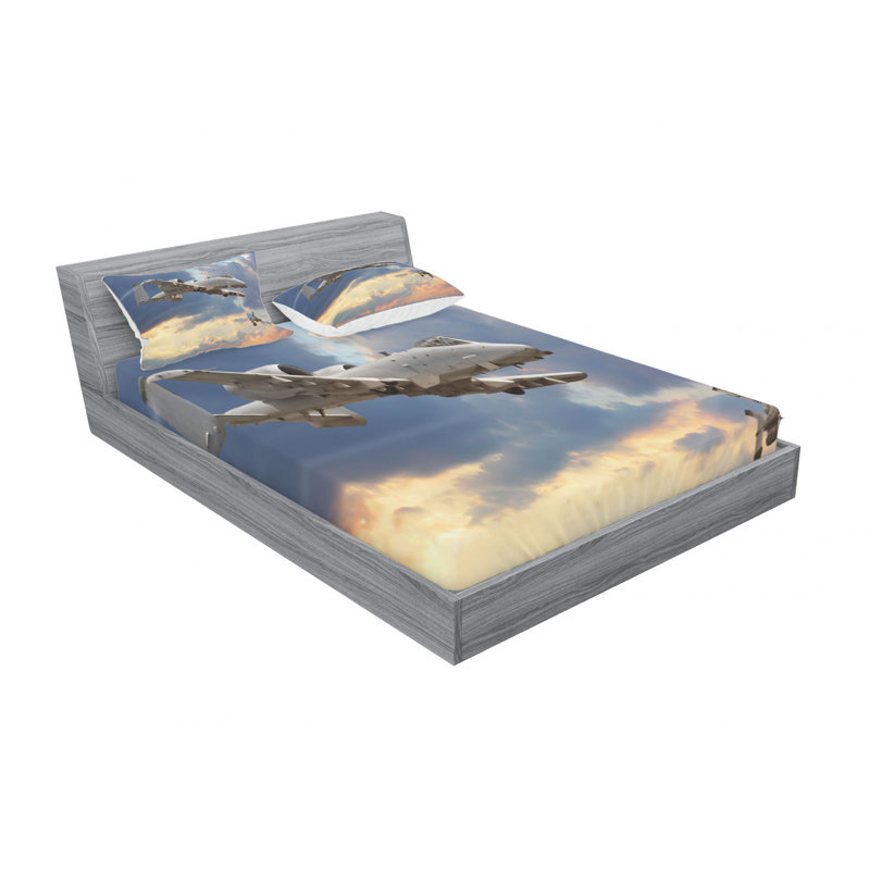 Microfiber Sheet Set, Queen Sheet Set with Fitted Sheet