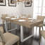 Table de salle à manger extensible en bois: style campagne moderne, pouvant accueillir 6 à 10 personnes, polyvalente pour la cuisine, la salle à manger ou la salle de conférence-1793824459