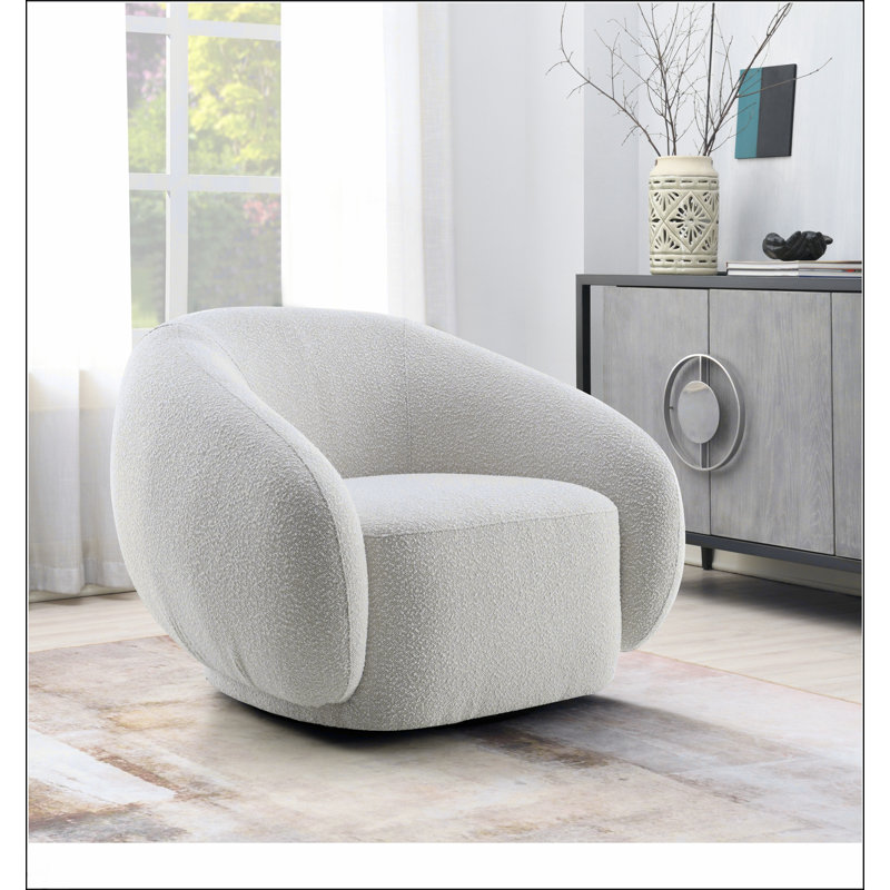 Fauteuil pivotant beige avec sièges confortables et rotation à 360 degrés pour une utilisation élégante à la maison et au bureau