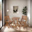 Ensemble bistro 3 pièces en bois d'acacia