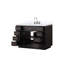 Ensemble de meuble-lavabo simple en chêne noir l 48 po x P 22 po, plateau en marbre de Carrare et robinet