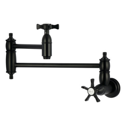 Kingston Brass Hamilton Two-Handle 1-Hole Wall Mount Pot Filler Faucet