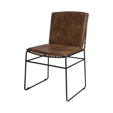 Tig Barrel Dining Chair Brown Leather Cushion + Reviews