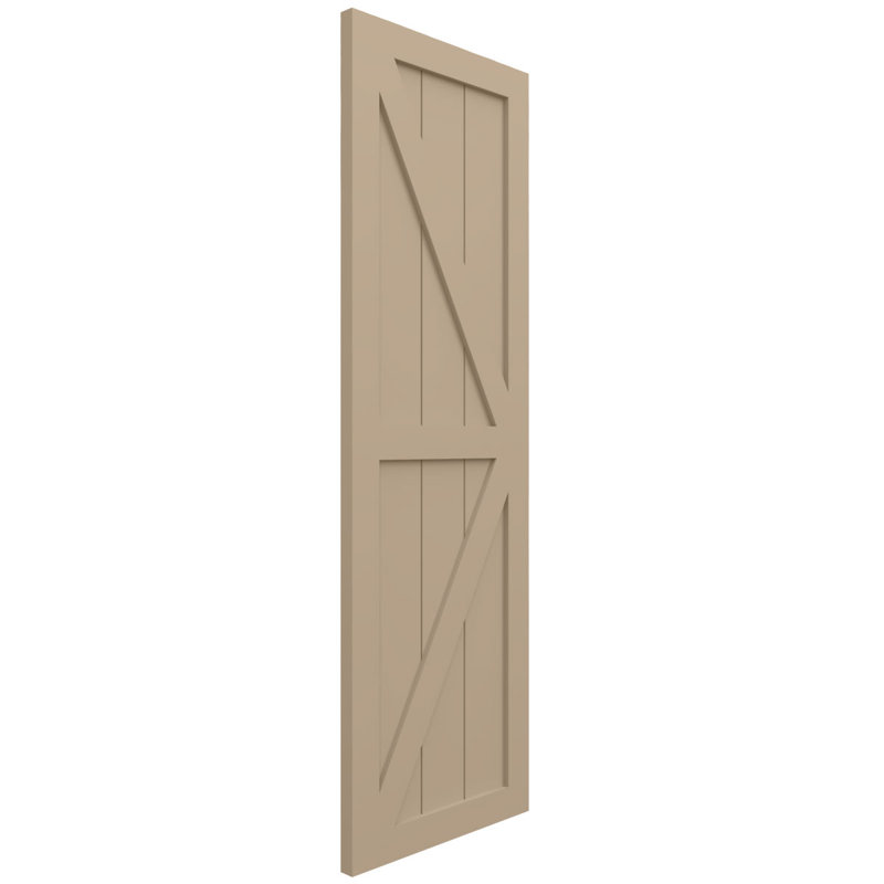 Deux volets de ferme EnduraCore Composite, Primed, 12"W, 38"H