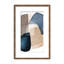 Abstract Blue Brown Blocks by  - Picture Frame Painting on Paper-131292262-131292258-131292251