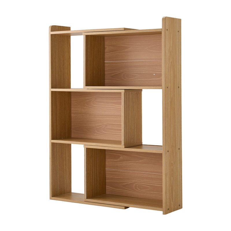 Bookcase, (3 Shelves) 80cm H x 110cm W x 30cm D, Natural Wood