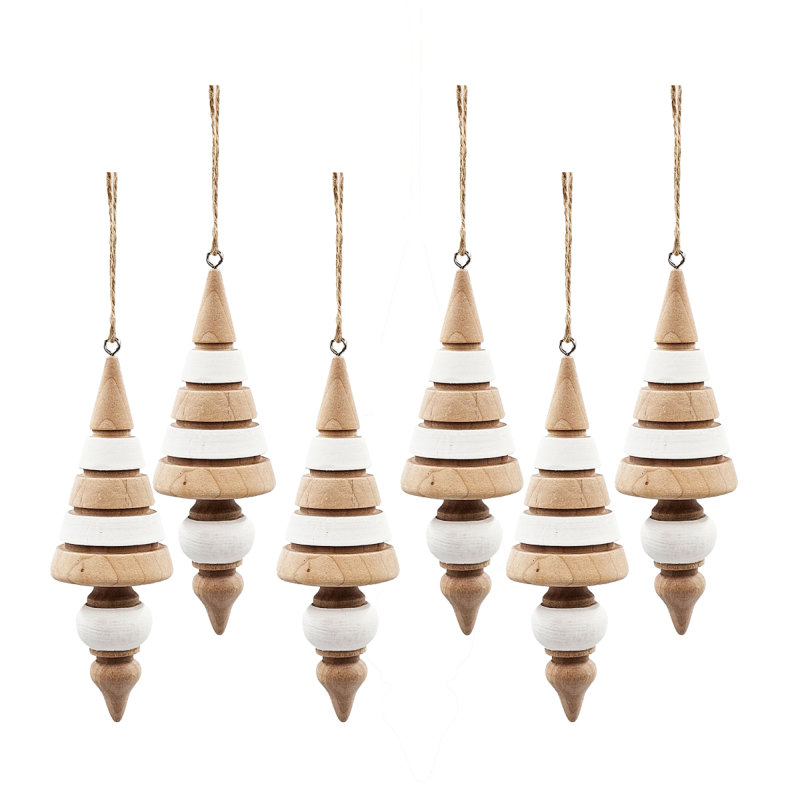 Ornement en forme de glaçon d'eucalyptus 2 x 2 x 6 po, décorations suspendues pour décorations de fêtes, ensemble de 6