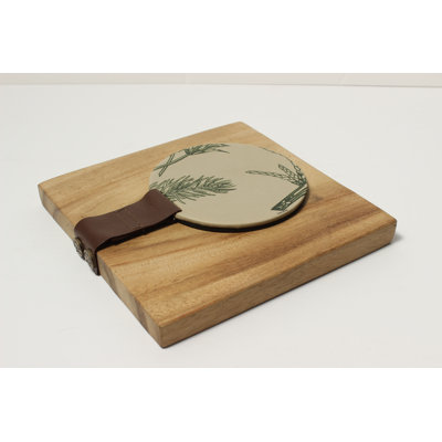 Porte-serviette floral en bois