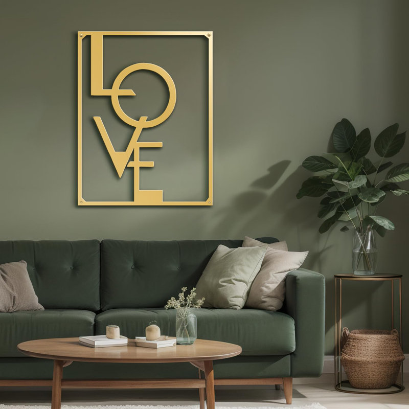 Wall Decor on Metal, Gold, 20" H x 16" W x 0.05" D