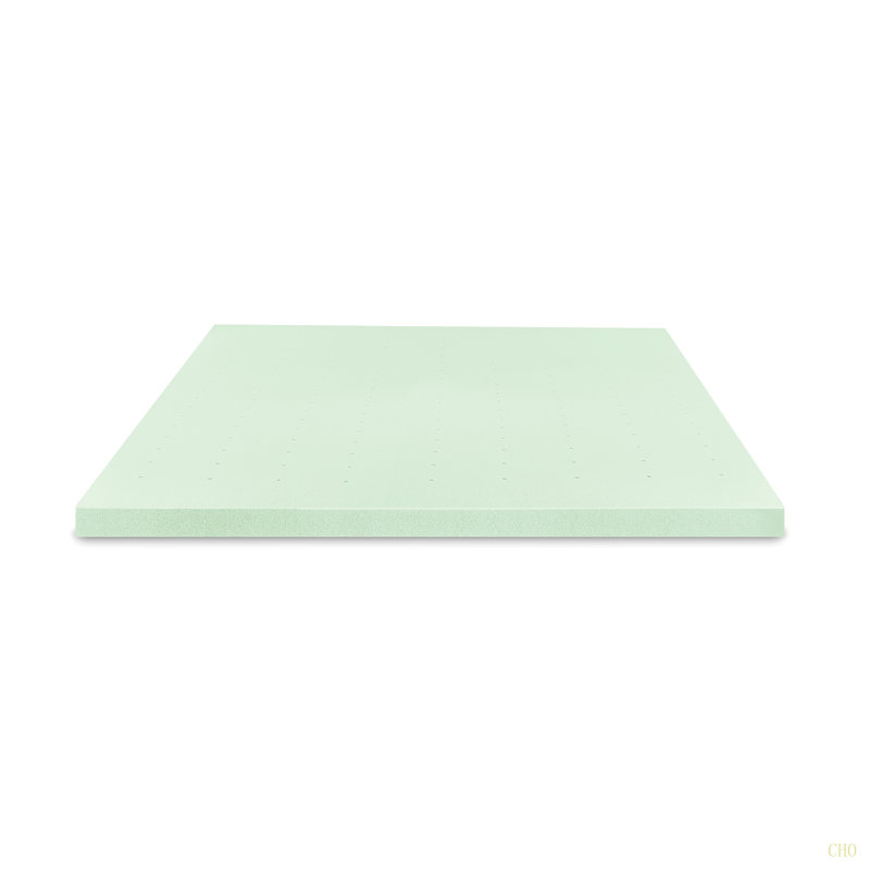 Surmatelas Albertyne infusé au thé vert 3 pouces - très grand, Très grand lit