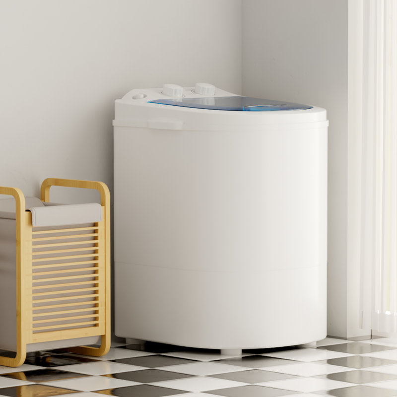 Portable Washing Machine, 5.5 lbs Capacity, Compact Laundry Washer with Spin Tub & Drain Hose, Perfect for Apartment Dorms RV Home(Blue)