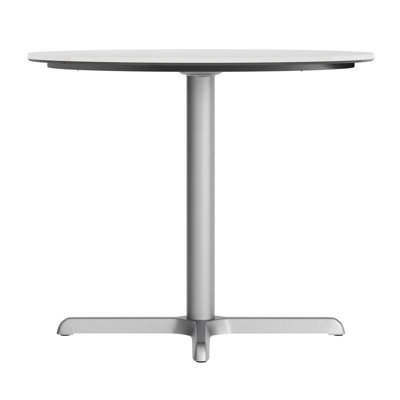 Commercial All-Weather Seamless Surface Tabletop with Crisscross Base