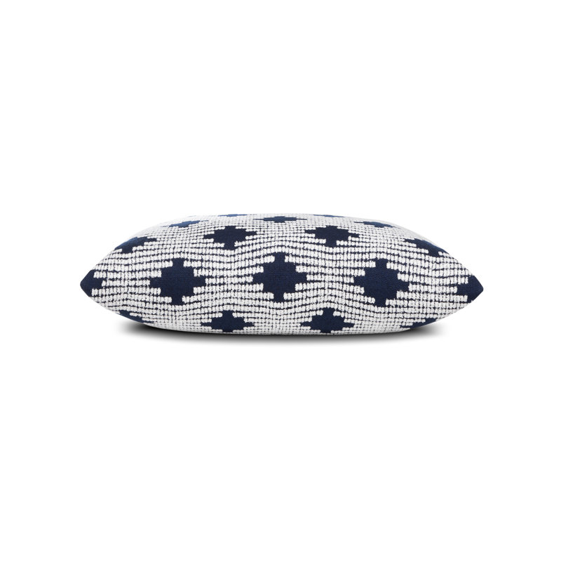 Pizzazz Indoor/Outdoor Square Performance Pillow Cover & Insert, Indigo, 20"H x 20"W