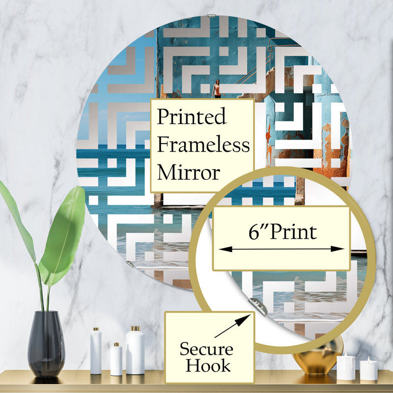 Miroir mural rond, 31,4 po x 31,4 po