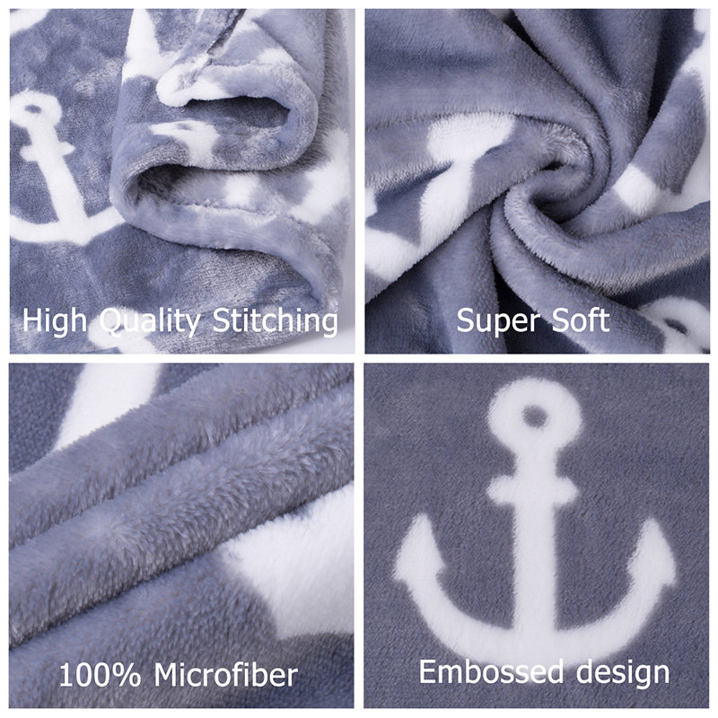 Knitted Throw Blanket, Gray