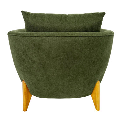 Fauteuil d'appoint compact, structure en pin, rembourrage en mousse, design moderne idéal pour la lecture en appartement ou dans une chambre, fauteuil rembourré, bois mi-ferme - assise moelleuse, style décontracté et artistique