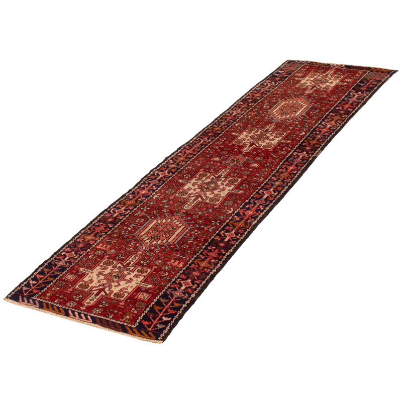 Zaydrian One-of-a-Kind 3'0" X 10'5" 1990s Runner Wool Area Rug Red