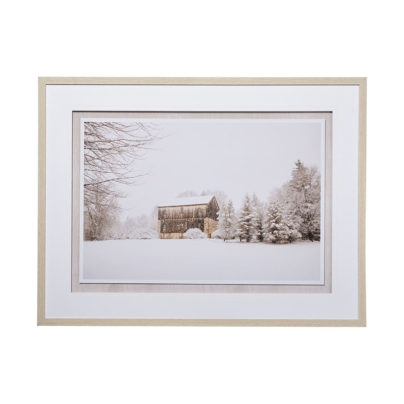 First Snow by Aledanda a Framed Art Print Matted under Glass