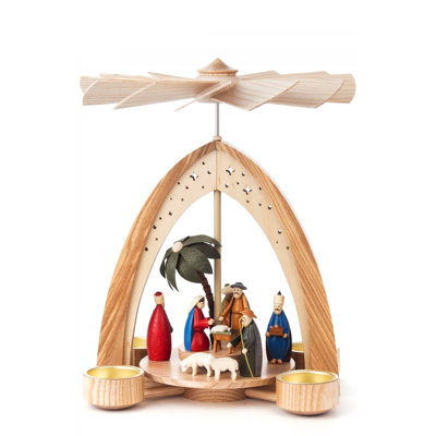Pyramide de crèche en bois dregeno