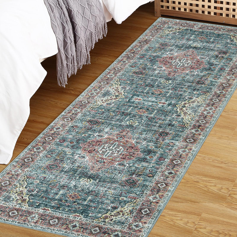 Abstract Machine Printed Area Rug, Runner 60 x 230 cm