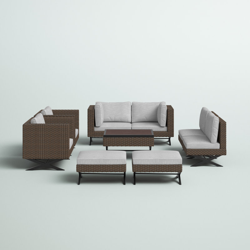 Boydston 6 - Person Patio Conversation Set with Cushions