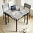 3 Piece Dining Table Set for 2 with Upholstered Chairs - Perfect for Small Spaces-1071391973-1071391972