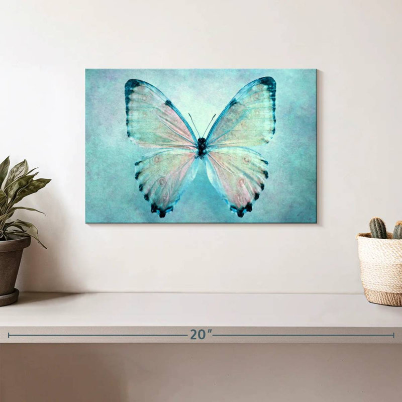 Brampt Delicate Blue Butterfly, 8" H x 12" W