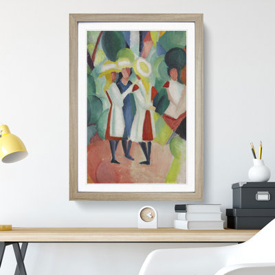 Three Girls by August Macke - Picture Frame Painting