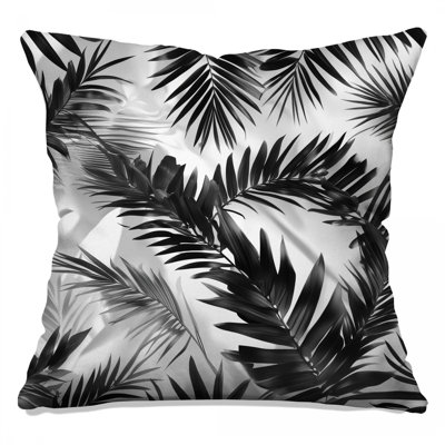 Coussins décoratifs à double face Black Leaves