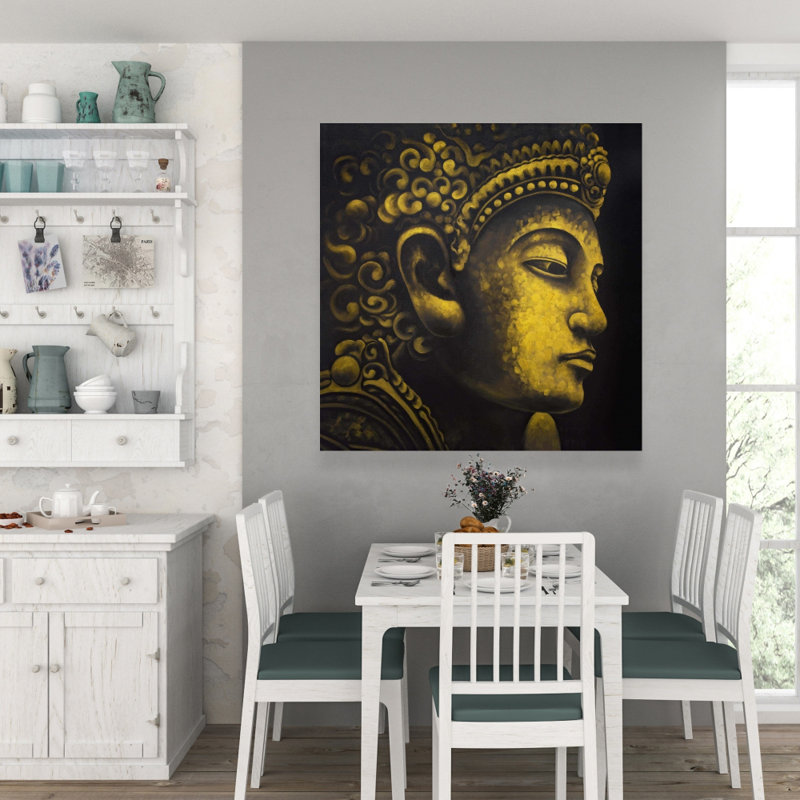 Bouddha indonésien - Toile spirituelle dorée