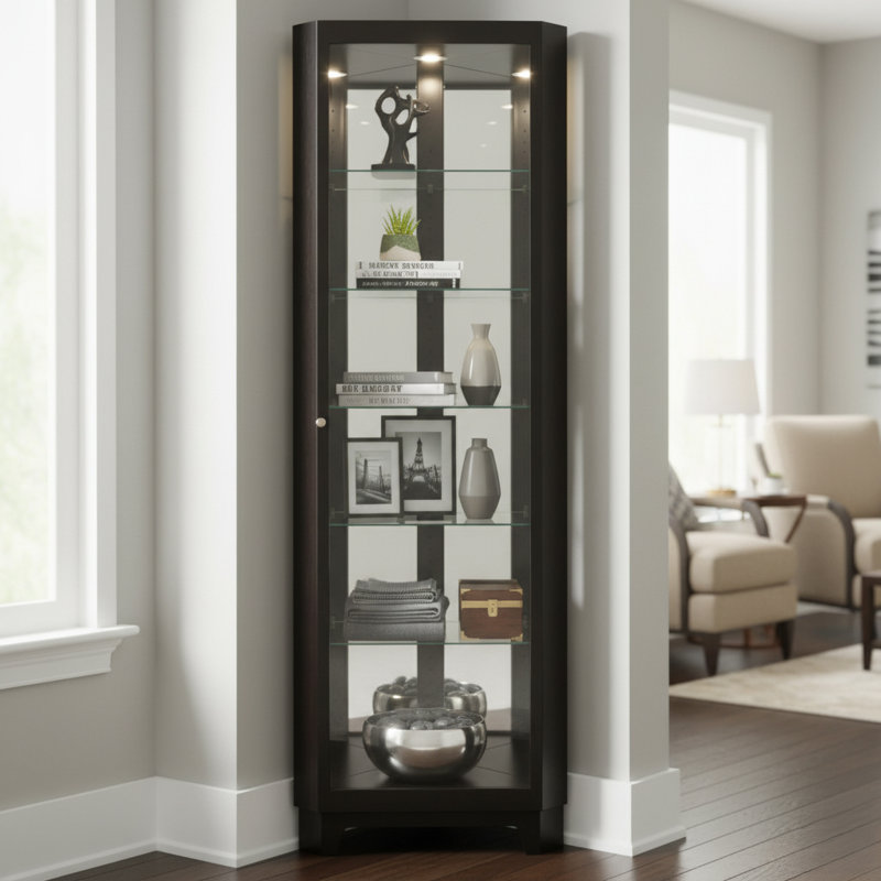 Melissa IV Lighted Curio Cabinet