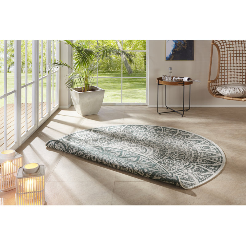 Lilja Flatweave Green Rug, 200 cm