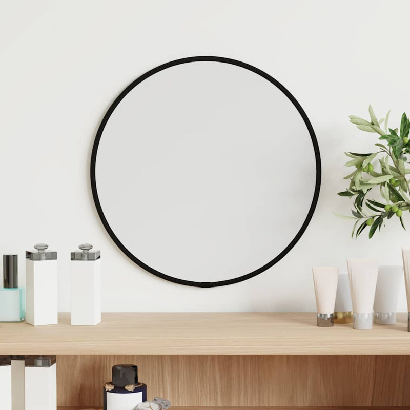 Jenkintown Round Mirror, 30cm x 30cm, Black