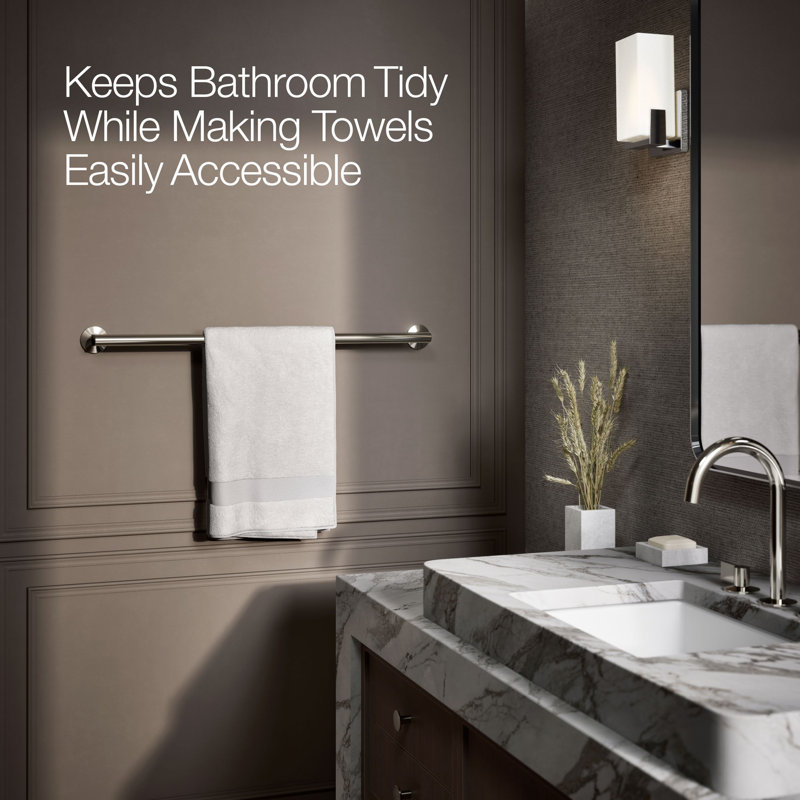 Components Towel Bar, Vibrant Polished Nickel, 30"W