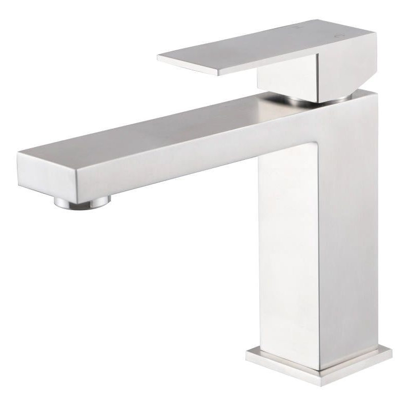 DAX Roma Single Handle Brass Bathroom Faucet, Nickel
