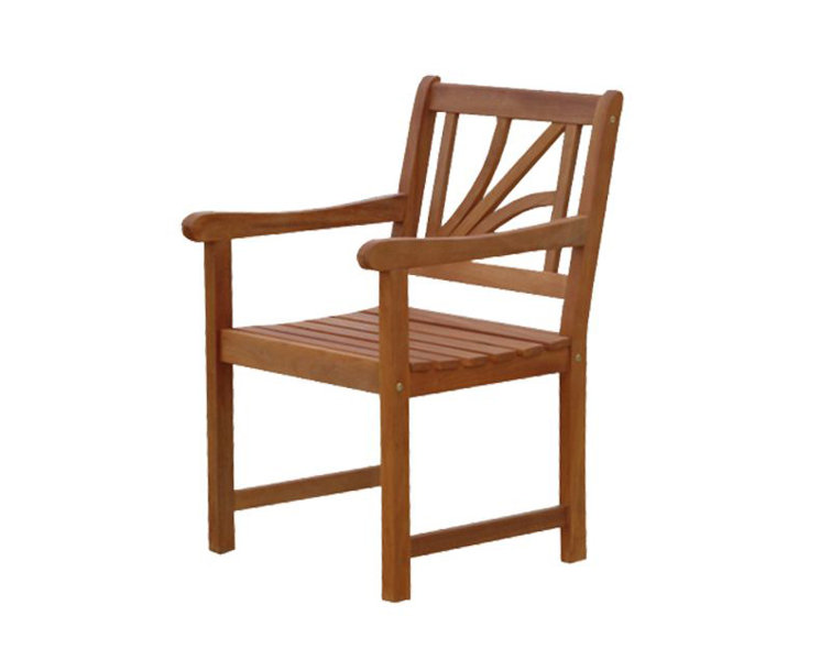 Adish 4 - Person Wood Patio Dining Set with Rectangular Table