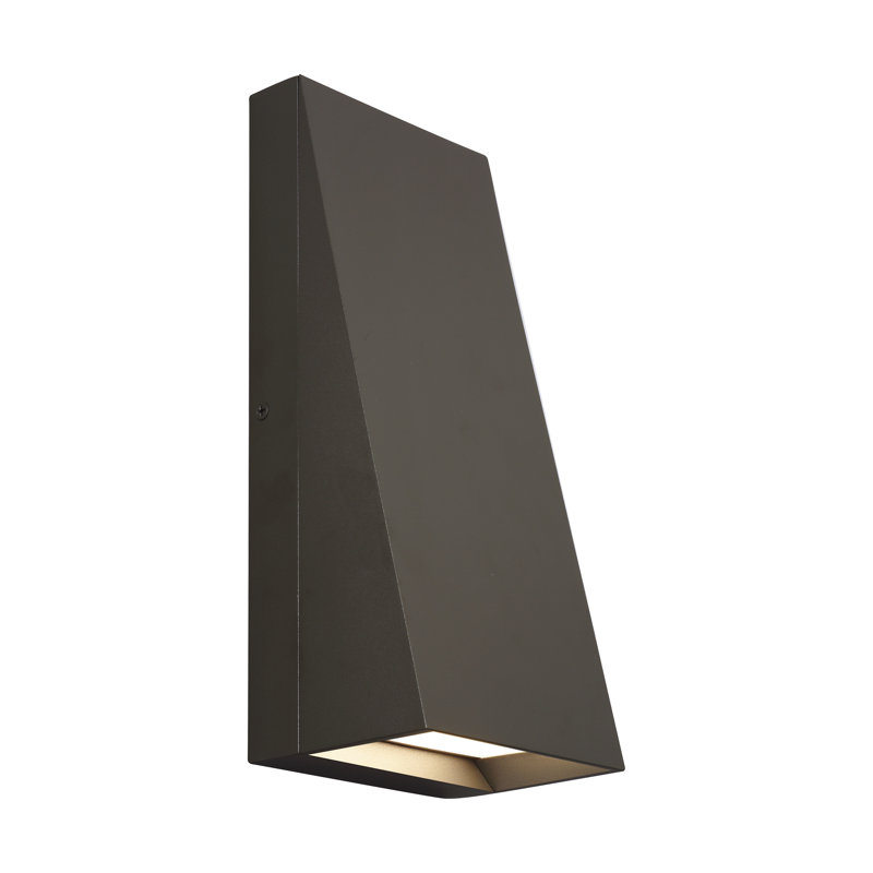 Pitch LED Outdoor Flush Mount, Bronze, 12" H x 5" W x 3.9" D