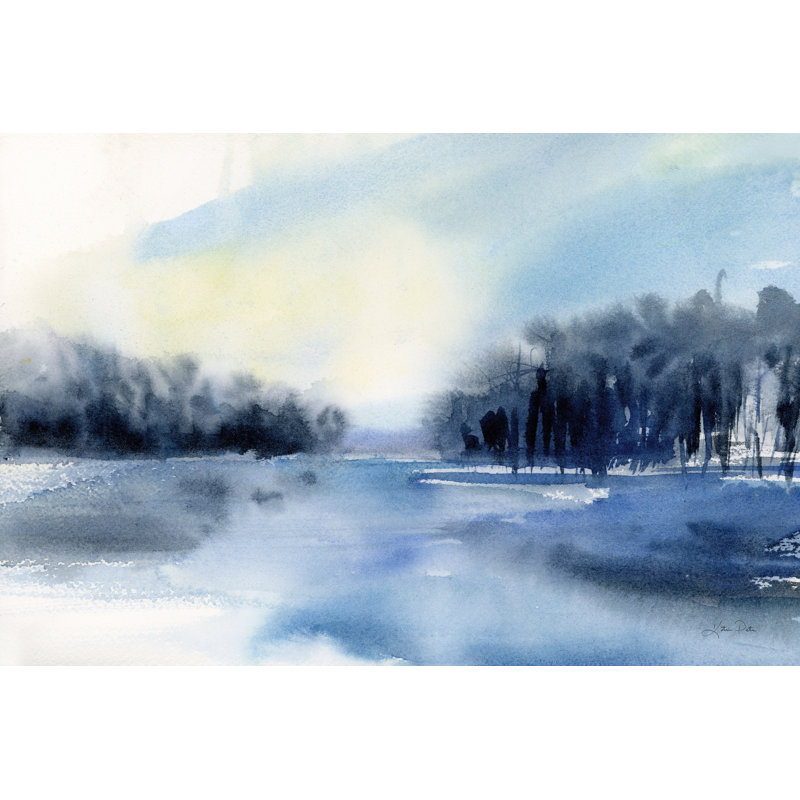 «Winter River» par Katrina Pete - reproduction imprimée, H 24 po x l 36 po