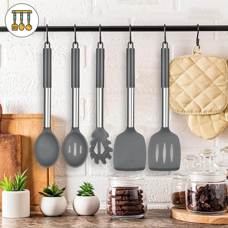 LIFEWITA 5 Utensil Set, Grey