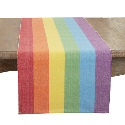 Rainbow Stripe Delight Table Runner