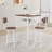 Bar Table, Equipped With 2 Bar Stools , With Backrest And Partition
