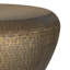 Preston 36"W Modern Round Metal Coffee Table With Hand-Hammered Texture