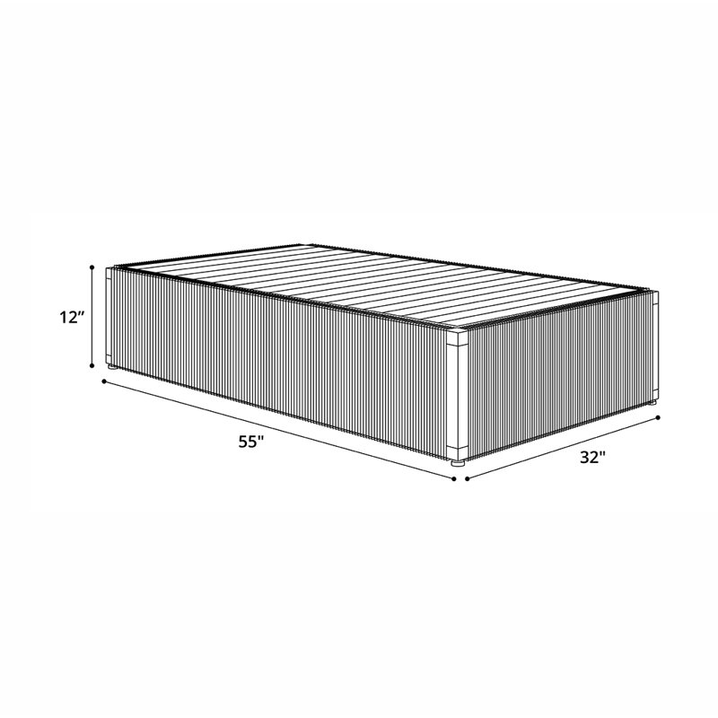 Table basse Fifer en teck / noir