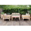 Monterey Outdoor Teak Conversation Set-811188833-847976537