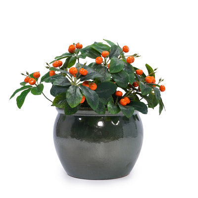 3 pots à fleurs modernes en céramique avec finition bleu antique, drainage toutes saisons intégré pour le bien-être des plantes, pot de fleurs, chaleur, intempéries