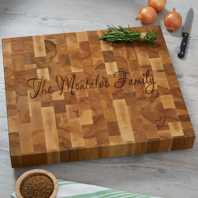 Personalized Classic Butcher Block Cutting Board Name
